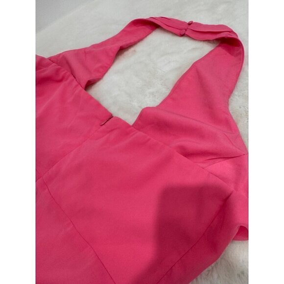 New Lulus Women's Size XL Haltered Neck Backless Dress Bright Pink - Picture 7 of 11